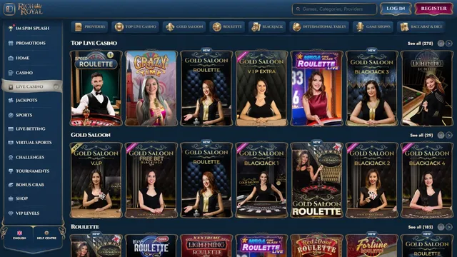 richroyal casino live games