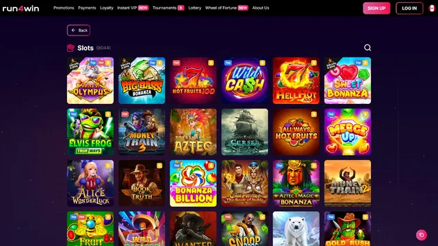run4win casino games