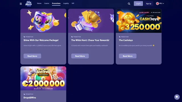 shinywilds casino promotions