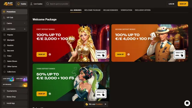 slotlair casino promotions