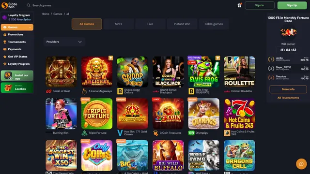 slotozen casino games
