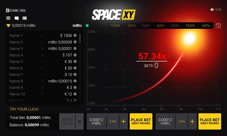 space xy game screen