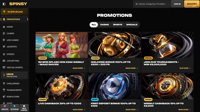 spinsy casino promotions
