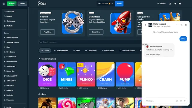 stake casino support