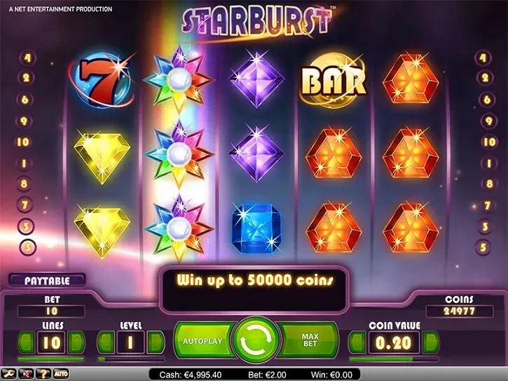 starburst slot screen