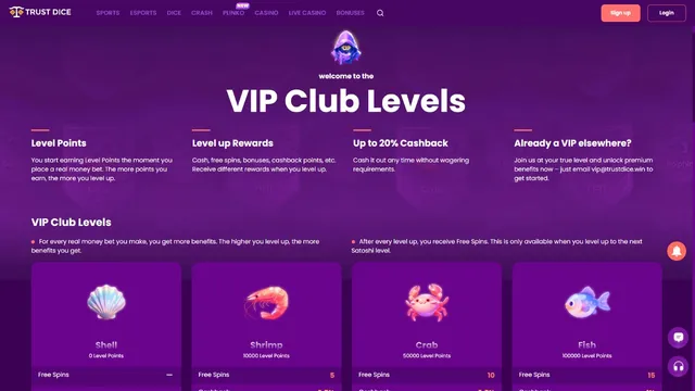 trustdice casino vip club