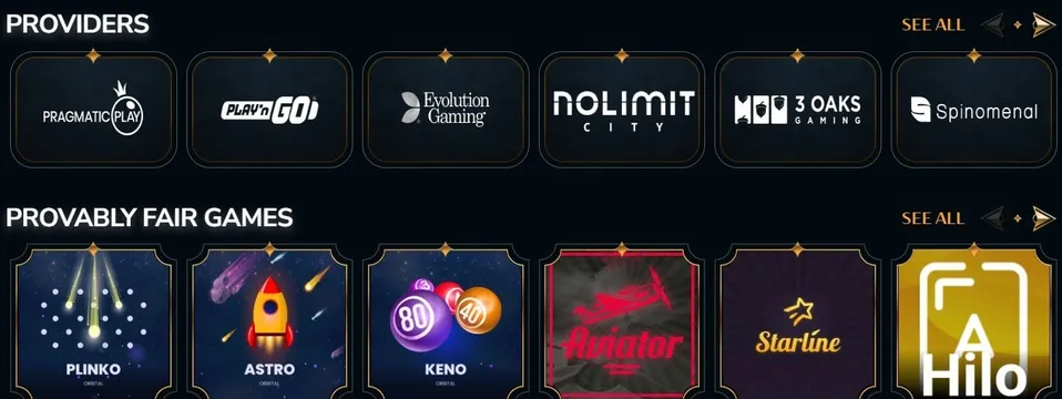 vipcasino.io casino games