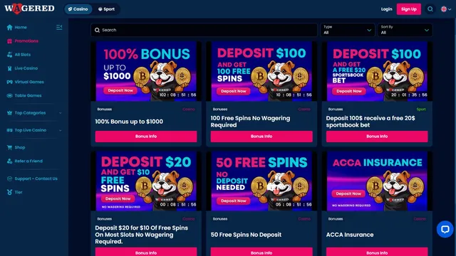 wagered casino promotions