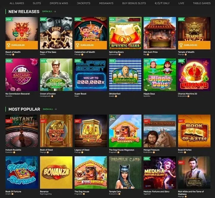 winz casino games slots