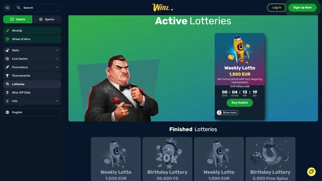 winz casino lotteries