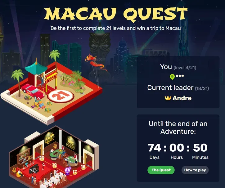 winz casino macau quest