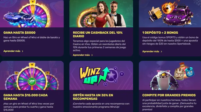 winz casino promotions es