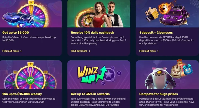 winz casino promotions