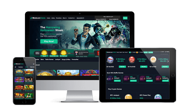 bitcoin.com games casino website screens