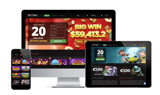 bitstarz casino website screens