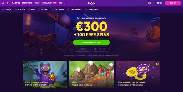 bao casino website screen