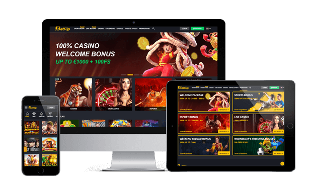 betflip casino website screens