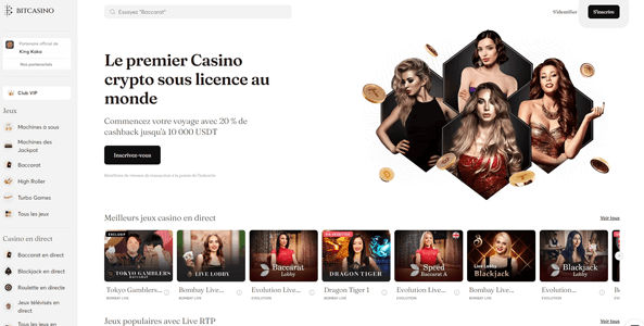 bitcasino website screen fr