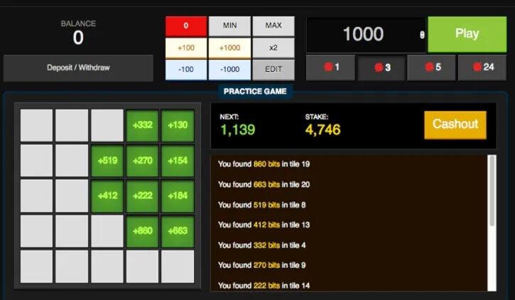 satoshi mines minesweeper jeu