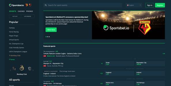 sportsbet.io website screen