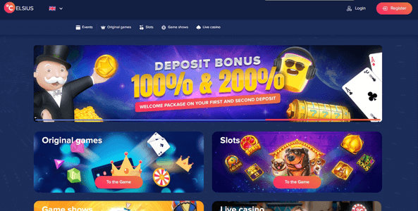 celsius casino website screen