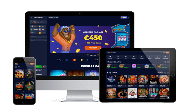 ninecasino website screens